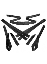 Бондажный набор из сатиновых лент Bordeaux 5 Piece Satin Bondage Set - XR Brands - купить с доставкой в Нижнем Тагиле