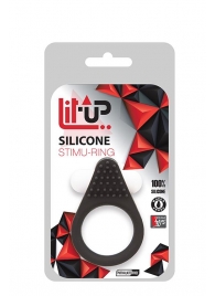 Чёрное эрекционное кольцо LIT-UP SILICONE STIMU RING 1 BLACK - Dream Toys - в Нижнем Тагиле купить с доставкой