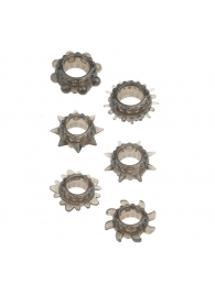 Набор из 6 дымчатых эрекционных колец MENZSTUFF 6PC STRECHEABLE RING SET - Dream Toys - в Нижнем Тагиле купить с доставкой