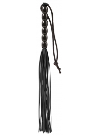 Чёрная мини-плеть из резины Rubber Mini Whip - 22 см. - Blush Novelties - купить с доставкой в Нижнем Тагиле