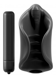 Чёрный мастурбатор Vibrating Silicone Stimulator с вибрацией - Pipedream - в Нижнем Тагиле купить с доставкой