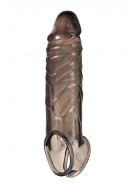 Дымчатая фаллическая насадка с подхватом и закрытой головкой - 16,2 см. - ToyFa - в Нижнем Тагиле купить с доставкой