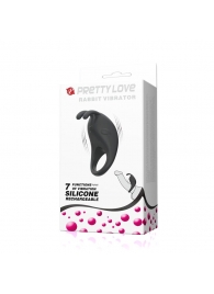 Чёрное эрекционное кольцо с вибрацией Rabbit Vibrator - Baile - в Нижнем Тагиле купить с доставкой