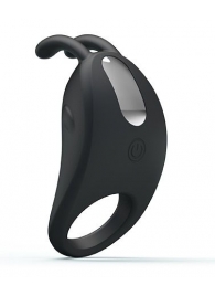 Чёрное эрекционное кольцо с вибрацией Rabbit Vibrator - Baile - в Нижнем Тагиле купить с доставкой