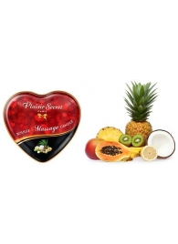 Массажная свеча с ароматом экзотических фруктов Bougie Massage Candle - 35 мл. - Plaisir Secret - купить с доставкой в Нижнем Тагиле