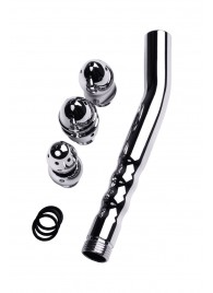 Металлический анальный душ с тремя насадками - ToyFa - купить с доставкой в Нижнем Тагиле