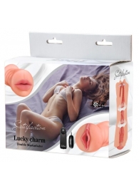 Двусторонний мастурбатор с вибропулей Satisfaction Lucky charm - Lola Games - в Нижнем Тагиле купить с доставкой