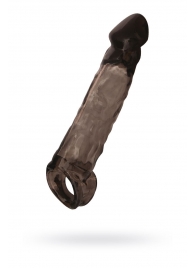 Чёрная насадка на пенис Tс подхватом - 19,5 см. - ToyFa - в Нижнем Тагиле купить с доставкой