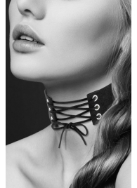 Оригинальный ошейник-чокер со шнуровкой - Bijoux Pour Toi - купить с доставкой в Нижнем Тагиле