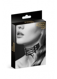 Оригинальный ошейник-чокер со шнуровкой - Bijoux Pour Toi - купить с доставкой в Нижнем Тагиле