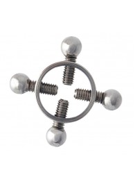 Серебристые зажимы для сосков на винтах - ToyFa - купить с доставкой в Нижнем Тагиле