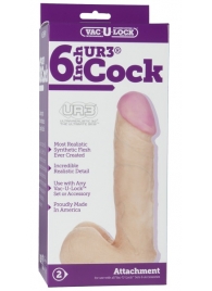 Ультра реалистичная насадка Vac-U-Lock  6  ULTRASKYN Cock - 17,3 см. - Doc Johnson - купить с доставкой в Нижнем Тагиле