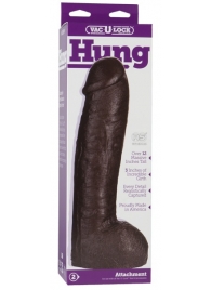 Большая насадка для трусиков Vac-U-Lock Realistic Hung - 31,7 см. - Doc Johnson - купить с доставкой в Нижнем Тагиле