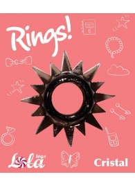 Чёрное эрекционное кольцо Rings Cristal - Lola Games - в Нижнем Тагиле купить с доставкой