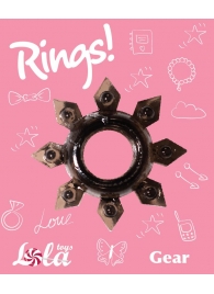 Чёрное эрекционное кольцо Rings Gear - Lola Games - в Нижнем Тагиле купить с доставкой