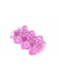 Розовая насадка на пенис Rings Armour - Lola Games - в Нижнем Тагиле купить с доставкой