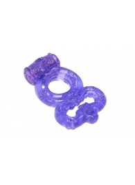 Фиолетовое эрекционное кольцо Rings Treadle с подхватом - Lola Games - в Нижнем Тагиле купить с доставкой