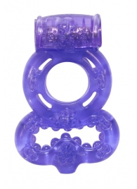 Фиолетовое эрекционное кольцо Rings Treadle с подхватом - Lola Games - в Нижнем Тагиле купить с доставкой