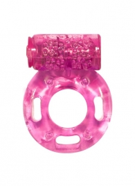 Розовое эрекционное кольцо с вибрацией Rings Axle-pin - Lola Games - в Нижнем Тагиле купить с доставкой