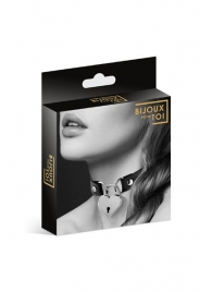 Черный чокер с замком в форме сердца - Bijoux Pour Toi - купить с доставкой в Нижнем Тагиле