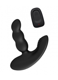 Черный силиконовый стимулятор простаты Levett Nitoc с пультом ДУ - Levett - в Нижнем Тагиле купить с доставкой