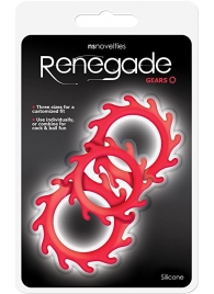 Набор из 3 красных эрекционных колец Renegade Gears - NS Novelties - в Нижнем Тагиле купить с доставкой
