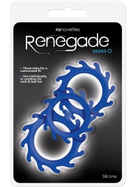 Набор из 3 синих эрекционных колец Renegade Gears - NS Novelties - в Нижнем Тагиле купить с доставкой