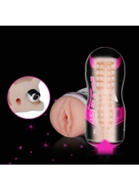 Мастурбатор-вагина Sex In A Can Vibra Vagina Tunnel - Lovetoy - в Нижнем Тагиле купить с доставкой