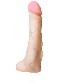 Реалистичная насадка с мошонкой REAL Standard - 18 см. - LOVETOY (А-Полимер) - купить с доставкой в Нижнем Тагиле
