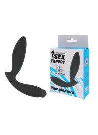 Чёрный вибростимулятор простаты Sex Expert Vibe Pleasure - Sex Expert - в Нижнем Тагиле купить с доставкой