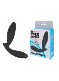 Чёрный вибростимулятор простаты Sex Expert Vibe Pleasure - Sex Expert - в Нижнем Тагиле купить с доставкой