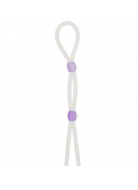 Прозрачное эрекционное кольцо-лассо SILICONE LASSO COCK RING DUAL BEADS - NMC - в Нижнем Тагиле купить с доставкой