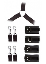 Комплект наручников и поножей LUXURIOUS BED RESTRAINT CUFF SET - Blush Novelties - купить с доставкой в Нижнем Тагиле
