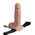 Телесный перезаряжаемый вибрострапон 7  Hollow Rechargeable Strap-on with Balls - 20,3 см. - Pipedream - купить с доставкой в Нижнем Тагиле