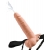 Телесный полый страпон с имитацией эякуляции 7.5  Hollow Squirting Strap-On with Balls Flesh - 21,6 см. - Pipedream - купить с доставкой в Нижнем Тагиле