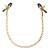 Чёрные с золотом зажимы на соски Gold Chain Nipple Clamps - Pipedream - купить с доставкой в Нижнем Тагиле