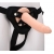 Телесный страпон на черных трусиках STRAP ON REAL DILDO - 20 см. - Dream Toys - купить с доставкой в Нижнем Тагиле
