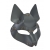 Серая маска Wolf с клепками - Sitabella - купить с доставкой в Нижнем Тагиле