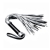 Серебристая плетка Struggle My Flogger с черной ручкой - 45 см. - Lovetoy - купить с доставкой в Нижнем Тагиле