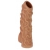 Телесная насадка с венками и открытой головкой Nude Sleeve L - 14 см. - KOKOS - в Нижнем Тагиле купить с доставкой