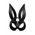 Черная кожаная маска зайки Miss Bunny - БДСМ Арсенал - купить с доставкой в Нижнем Тагиле
