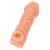 Телесная закрытая насадка с венками Cock Sleeve Size L - 17,6 см. - KOKOS - в Нижнем Тагиле купить с доставкой