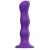 Фиолетовая насадка Strap-On-Me Dildo Geisha Balls size M - Strap-on-me - купить с доставкой в Нижнем Тагиле