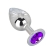 Большой плаг из стали с фиолетовым кристаллом Violet Dream - 9,5 см. - Erotic Fantasy - купить с доставкой в Нижнем Тагиле
