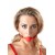 Силиконовый кляп-шар на чёрных ремешках Red Gag silicone - Orion - купить с доставкой в Нижнем Тагиле
