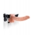 Телесный полый страпон с вибрацией Vibrating Hollow Strap-On with Balls - 24 см. - Pipedream - купить с доставкой в Нижнем Тагиле