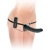 Черный страпон с вагинальной пробкой Deluxe Vibrating Penetrix Strap-On - 19 см. - Pipedream - купить с доставкой в Нижнем Тагиле