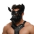 Черная кожаная маска «Собака» - Crazy Handmade - купить с доставкой в Нижнем Тагиле