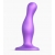 Фиолетовая насадка Strap-On-Me Dildo Plug Curvy size M - Strap-on-me - купить с доставкой в Нижнем Тагиле