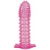 Гелевая розовая насадка с шипами - 12 см. - Toyfa Basic - в Нижнем Тагиле купить с доставкой
